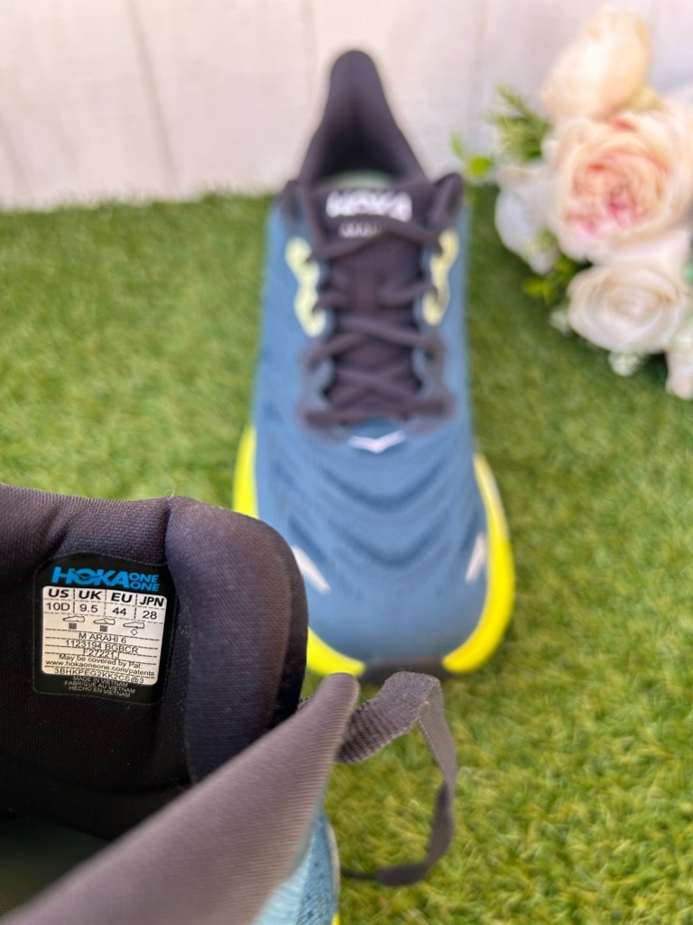 Hoka One One Arahi 6 blue graphite men Size 10D NEW - Picture 16 of 17